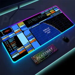 Spacecraft RGB Mousepad Large Gaming Mousepads Luminous Universe Mouse Pads 40x90cm LED Mouse Mat Desk Pad Backlit Keyboard Mats