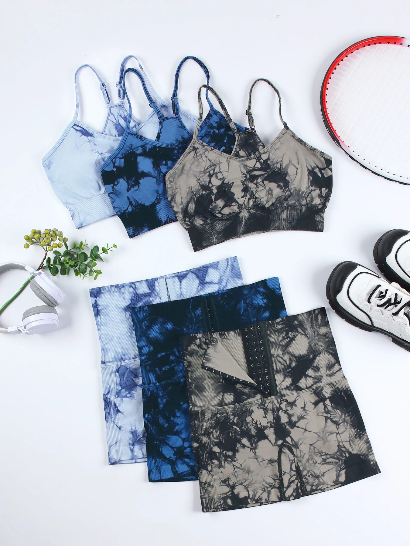 

Комплект из 2 предметов, бесшовный спортивный бюстгальтер с регулируемым бретелем и высокой талией, шорты для йоги спереди, женский комплект спортивной одежды