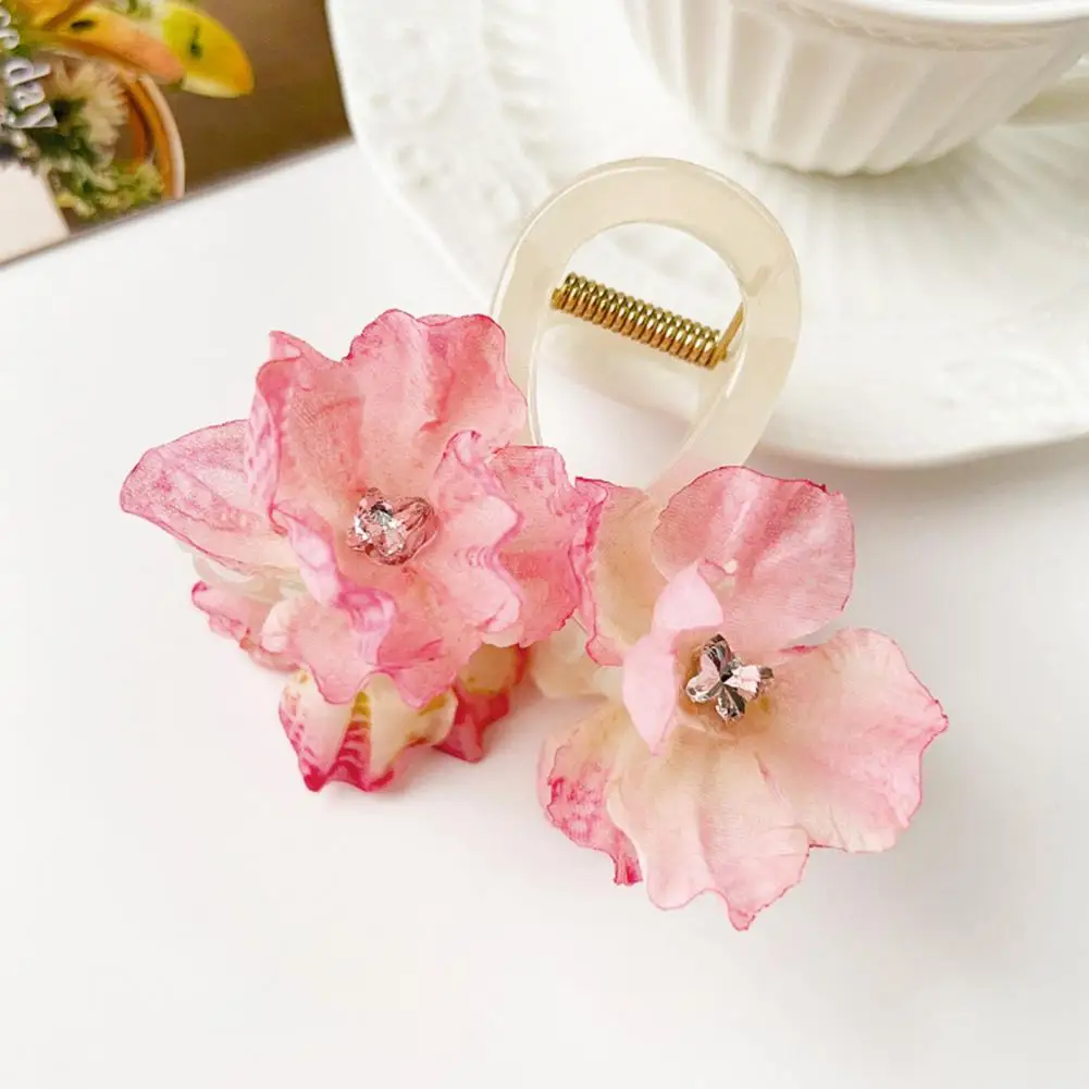 Hair Clip Hair Gripper Stylish Hair Claw Clips Set for Women 3d Flower Rhinestones Decor Clip Premium Metal Bow-knot for Girls