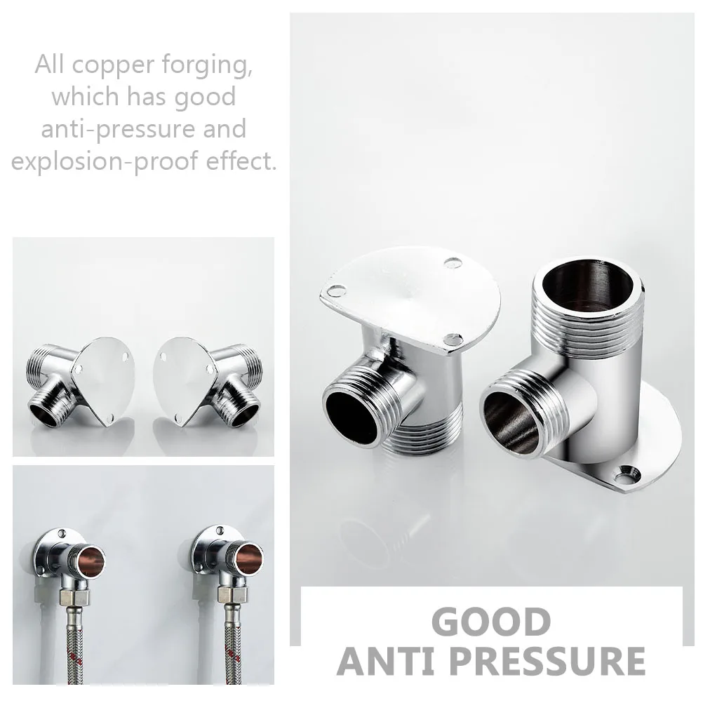

Shower Faucet Converter Copper Anti Pressure Wall Mounted Installation Kit Bathroom Tools Interface Silver Color Easy