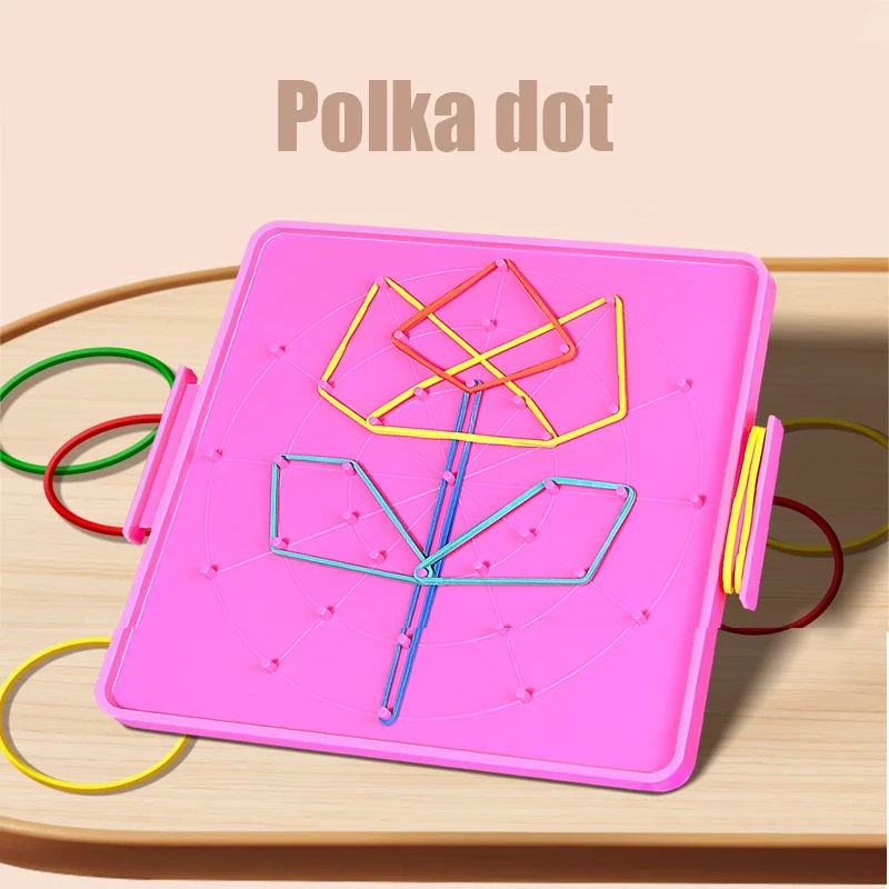 Montessori Small Geometric Creative Nail Board Graphics for Children's Early Education Toys Puzzle Math Games