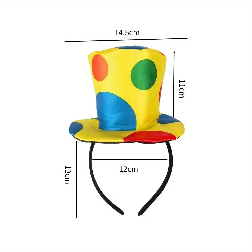 Ein Halloween Urlaub Party Kostüm Kostüm Clown Kopf mit Tupfen Clown Hut Cosplay Kostüm Zubehör
