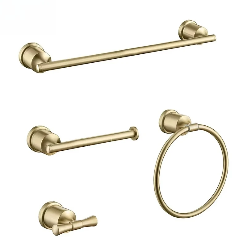 

Modern luxury stainless steel gold 4-piece bathroom bathroom accessories