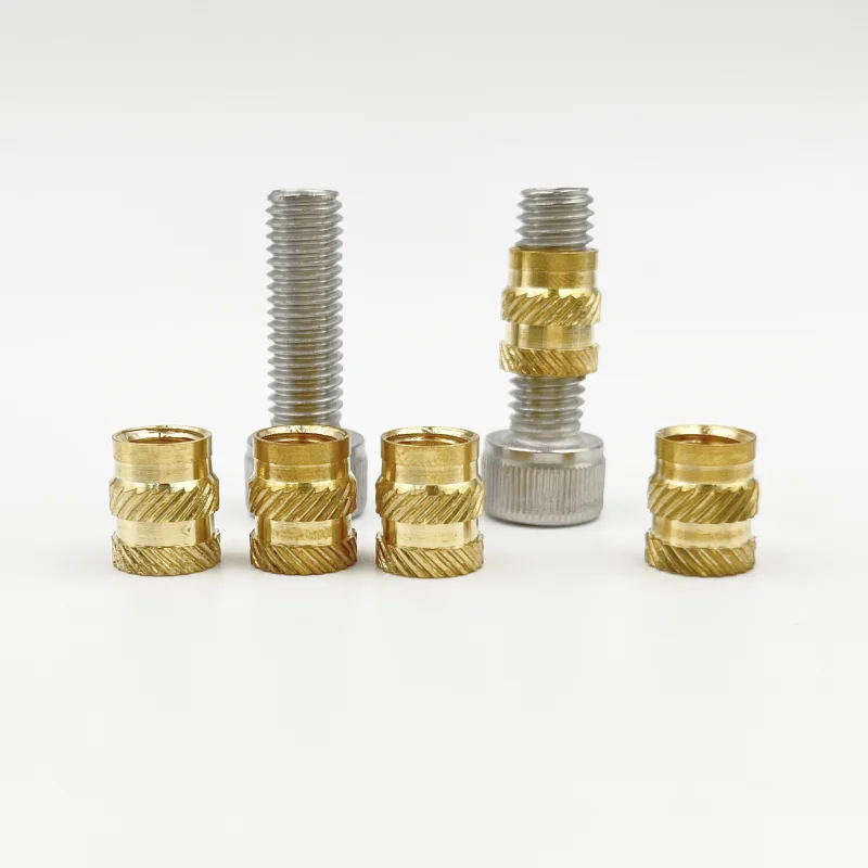 Einsatz 1/4 Zoll Größe Messing Wärme gewinde Einsatz mutter gerändelt Messing Hot Melt Moulding Spritzguss eingebettete Kupfer mutter für den 3D-Druck – Detail 6
