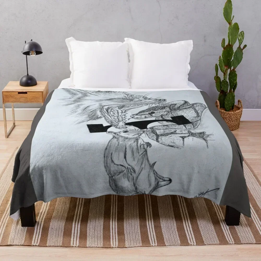 

Wildlife Throw Blanket Plaid on the sofa Retros Soft Plaid Large Blankets