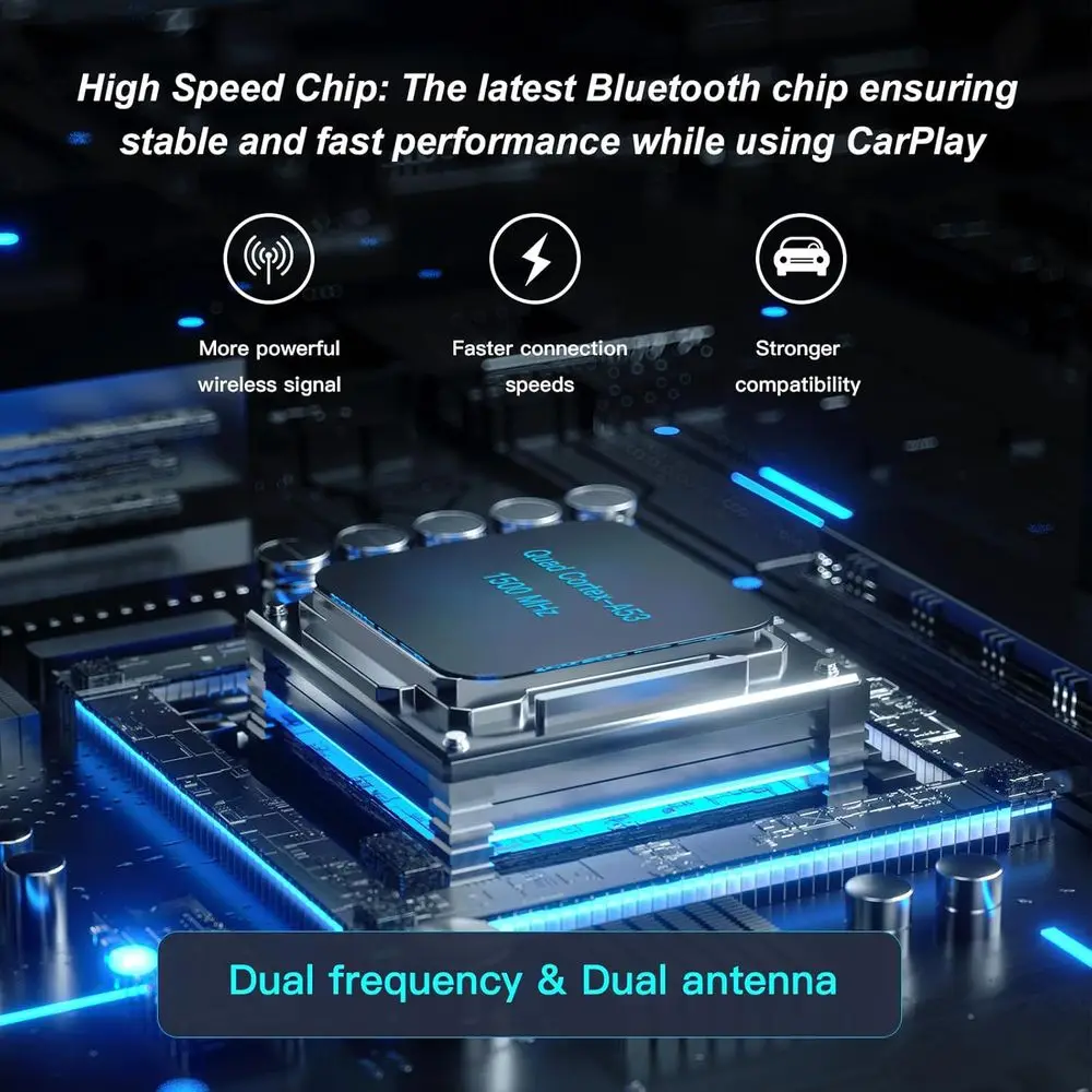 CarPlayBox اللاسلكي مع بطاقة Netflix/YouTube/TF تحويل CarPlay السلكي إلى محول لاسلكي لسيارة سلكية أصلية لعام 2017 وما فوق