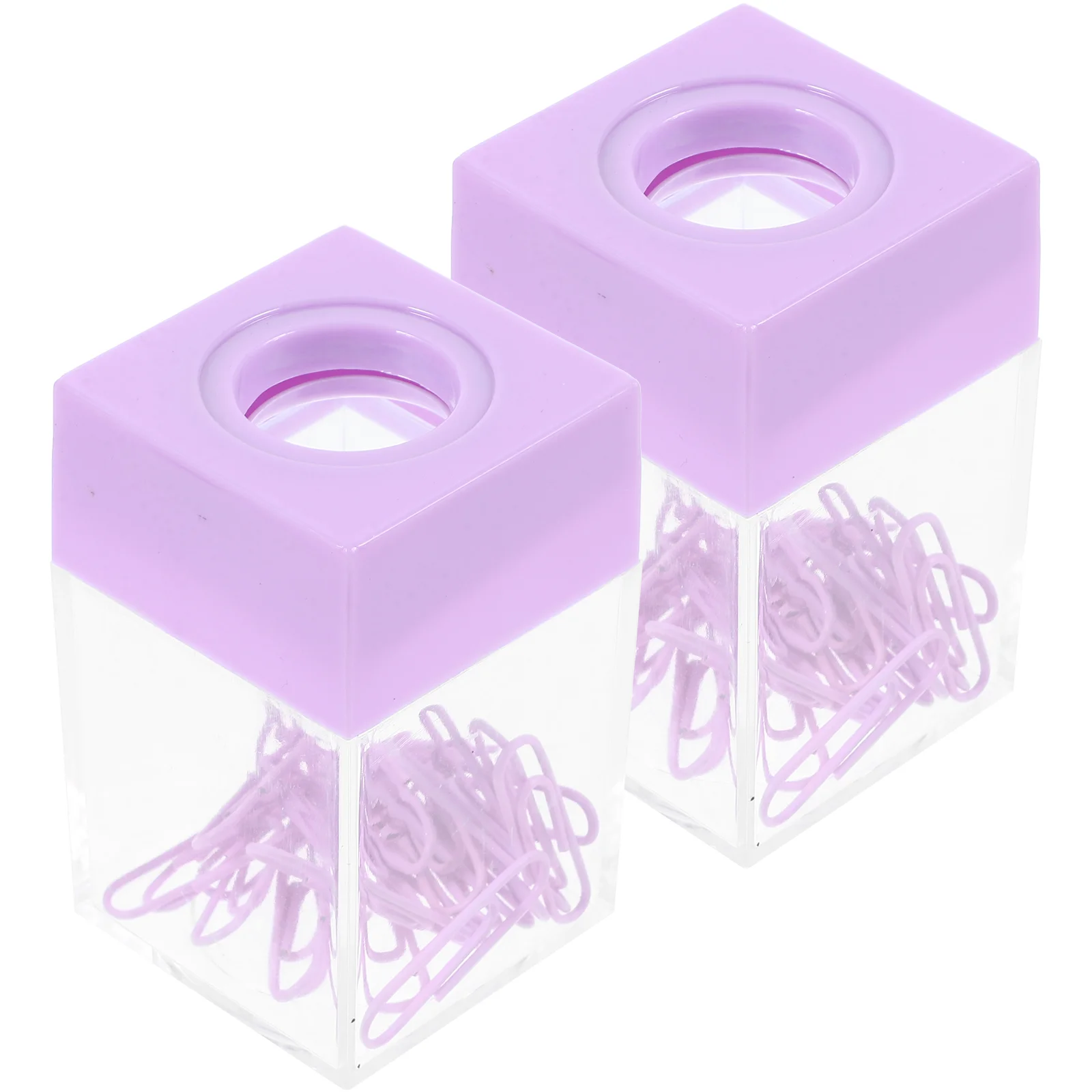 2 Pcs Lids Paper Clip Storage Bucket Staples Paperclip Boxes White Mesh Dispensers Toothpick