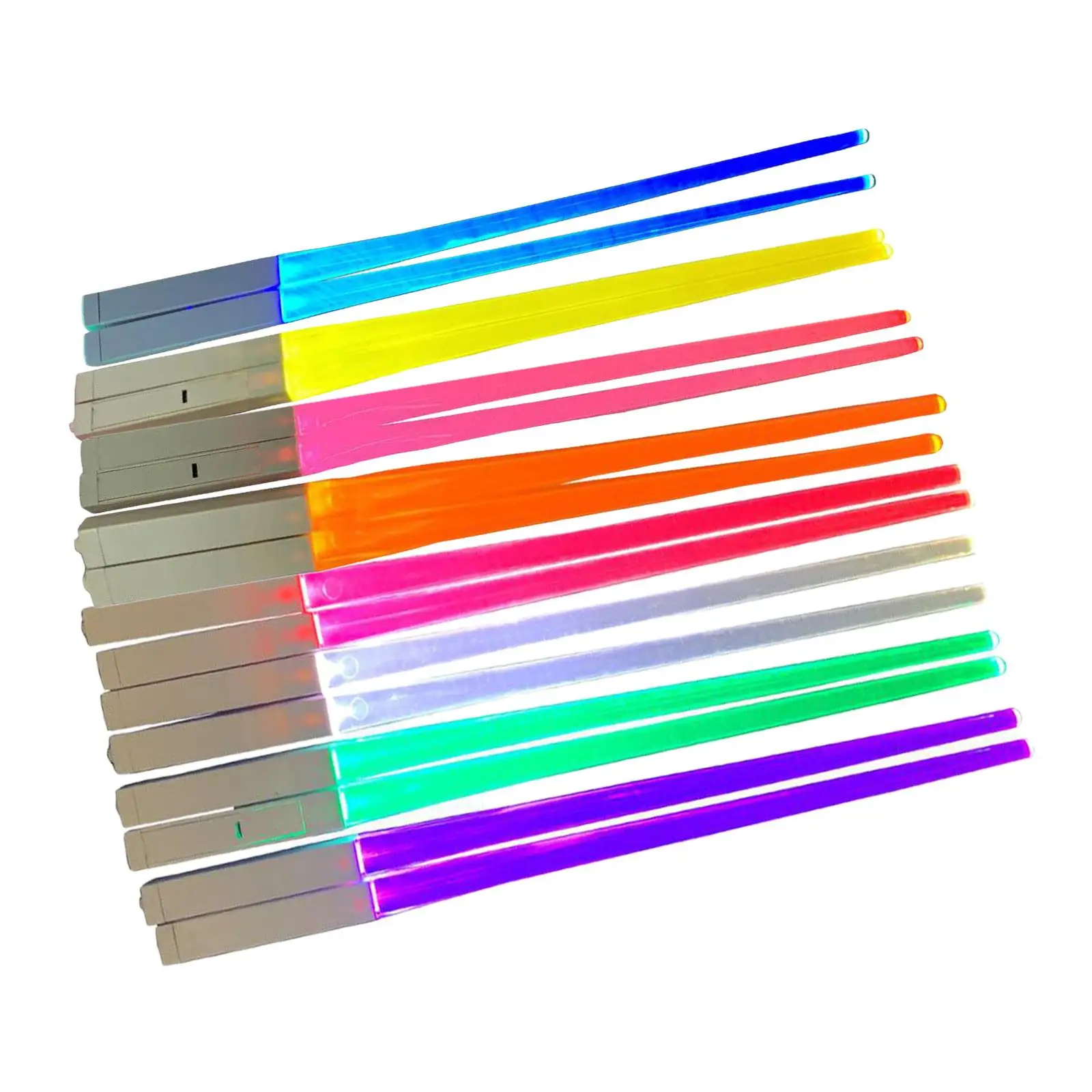 

Chopsticks Light Up LED Glowing Light Saber Chop Sticks Reusable Sushi Lightup Sabers Chopstick Set of 1 Pairs