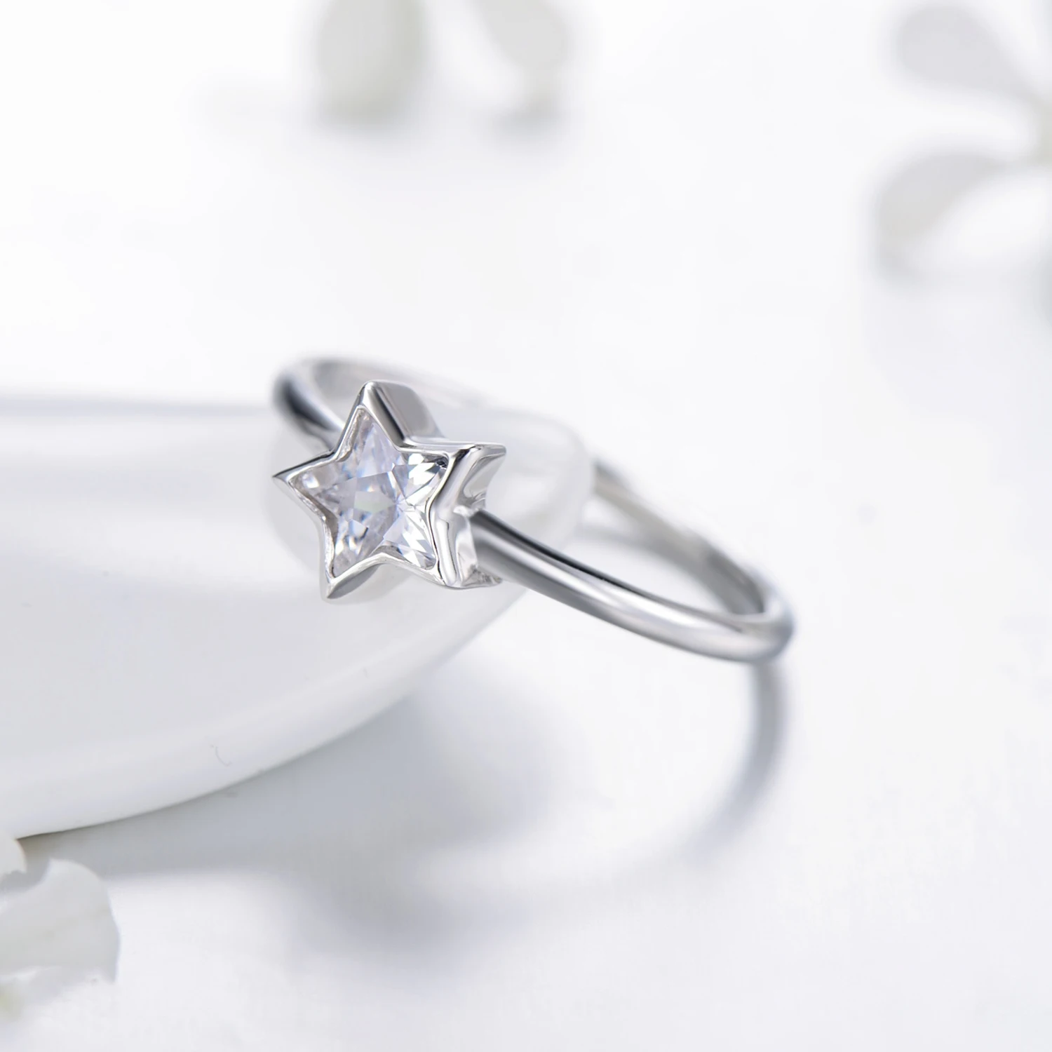 Modian 2026 NEW Cubic Zirconia  Jewelry Authentic 925 Sterling Silver Star Ring Fashion Simple Rings For Women Elegant Gift
