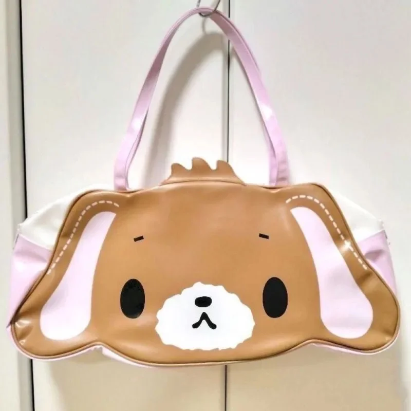 Dog Tote Bag Japan Cute Cartoon Handbag Printed PU Zipper Sweet Rabbit Single Shoulder Large Capacity Student Shoulder Bag Gift