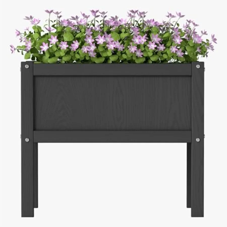 

Raised Garden Bed with Drainage Hole Waterproof HDPE Elevated Planter Box with Legs Stable and Durable to Plant Herb Vegetable