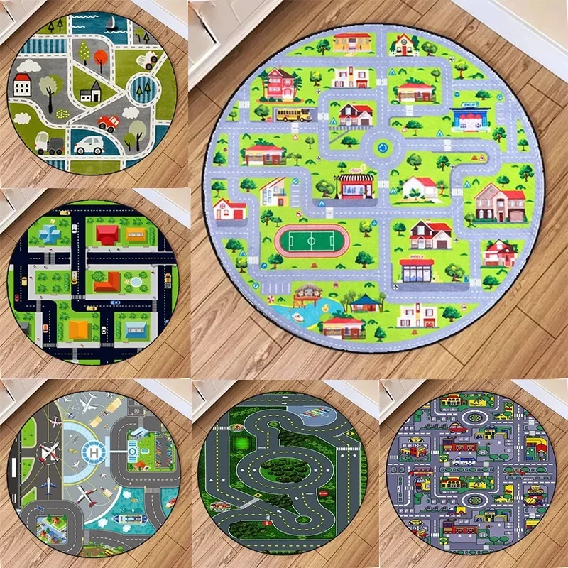 

Карта железнодорожных дорожек, круглые ковры, классические коврики с принтом в стиле ретро, настенные художественные коврики середины века, клубные коврики для спальни, гостиной, украшение дома