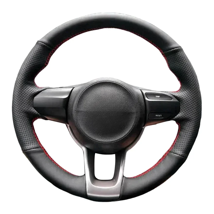 Customized DIY Car Steering Wheel Cover For Kia Rio 2017-2019 Rio5 K2 2016 Picanto Morning 2017 Leather Braid For Steering Wheel