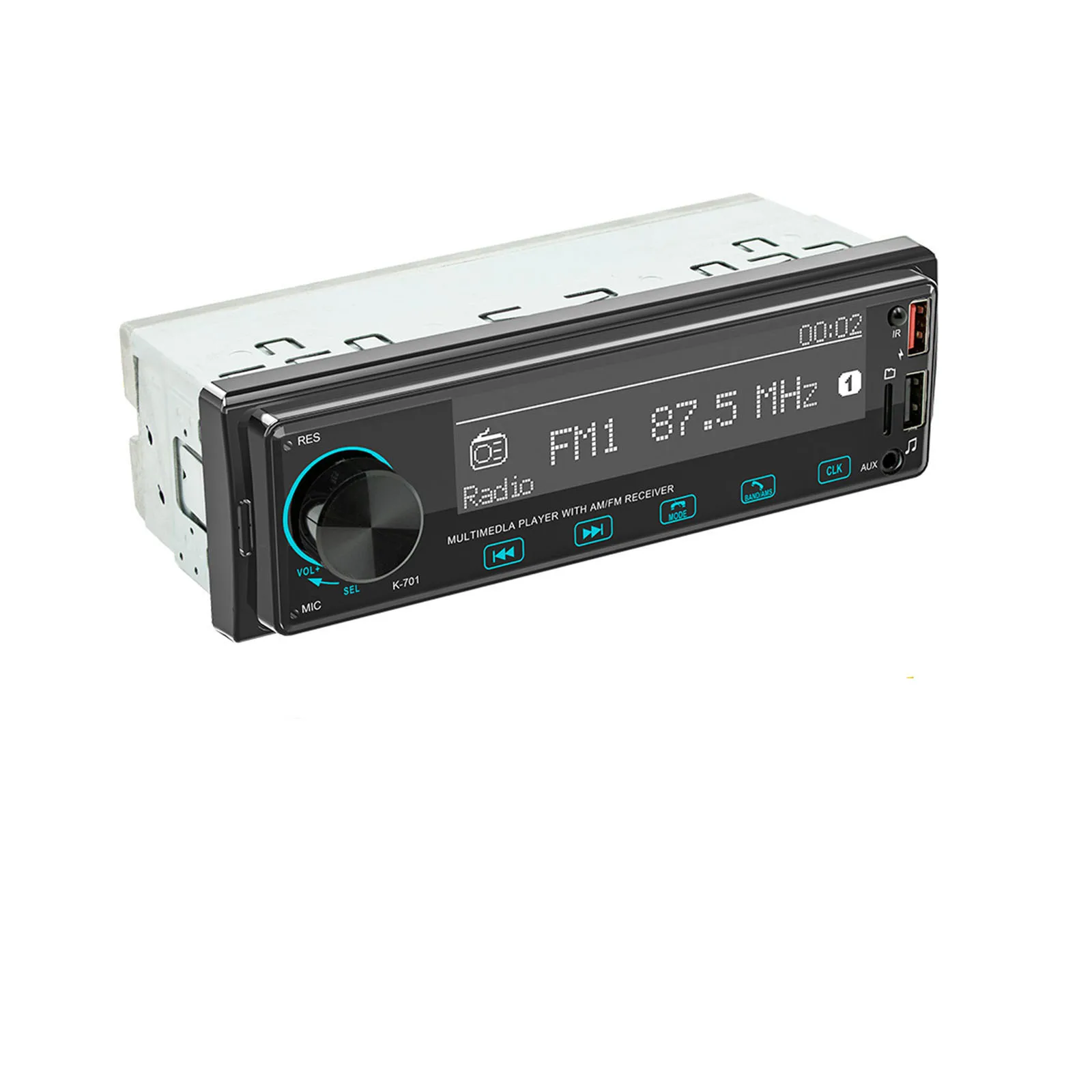 

K-701 Car Radio Stereo Player Car MP3 Player Stereo Music Multimedia BT/FM/AUX Input/TF/U Disk Playback