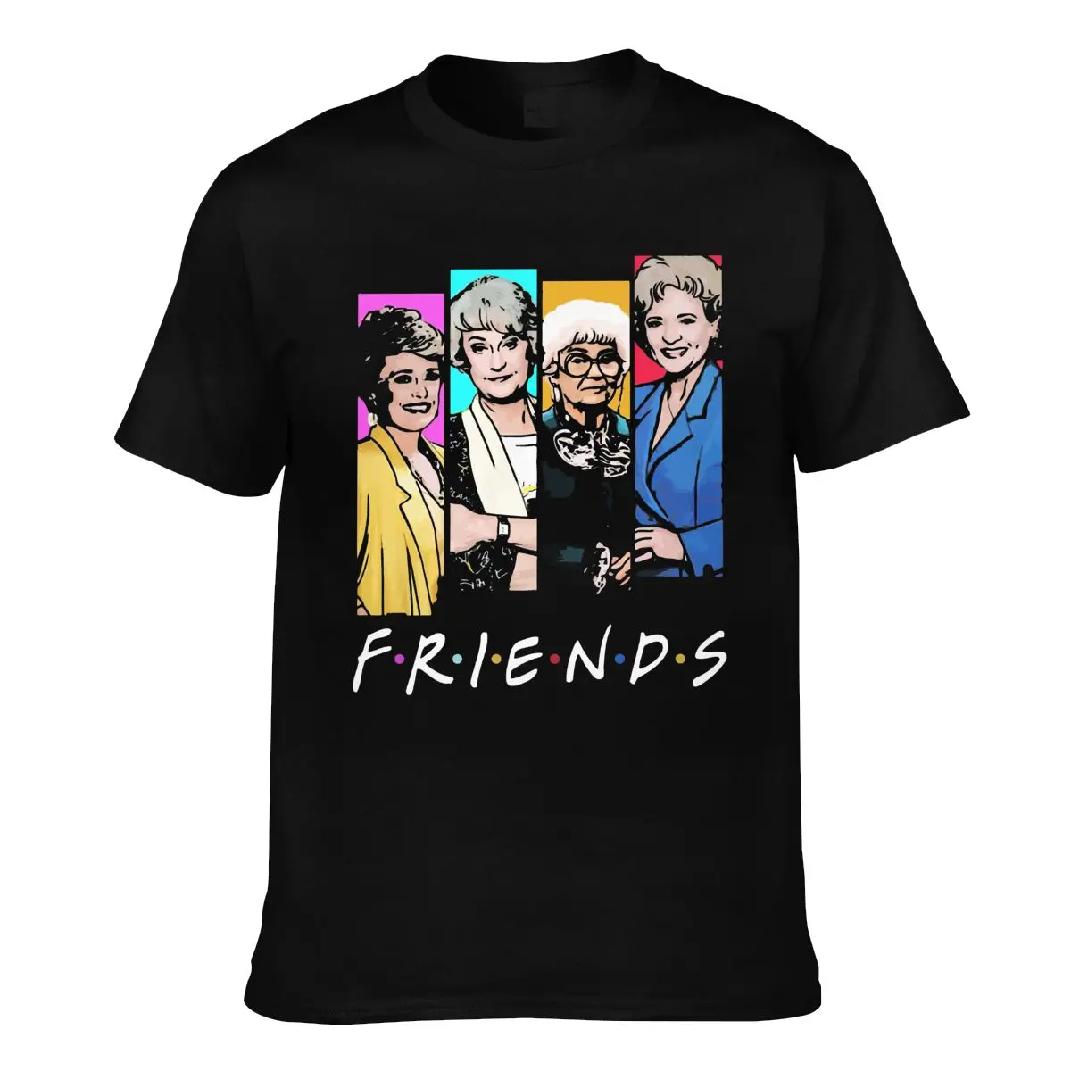 The Golden Girls Friends Novelty T Shirt Men friends Cute Print T-Shirt Round Neck Beach Tshirt Gift Idea 100% Cotton Clothing