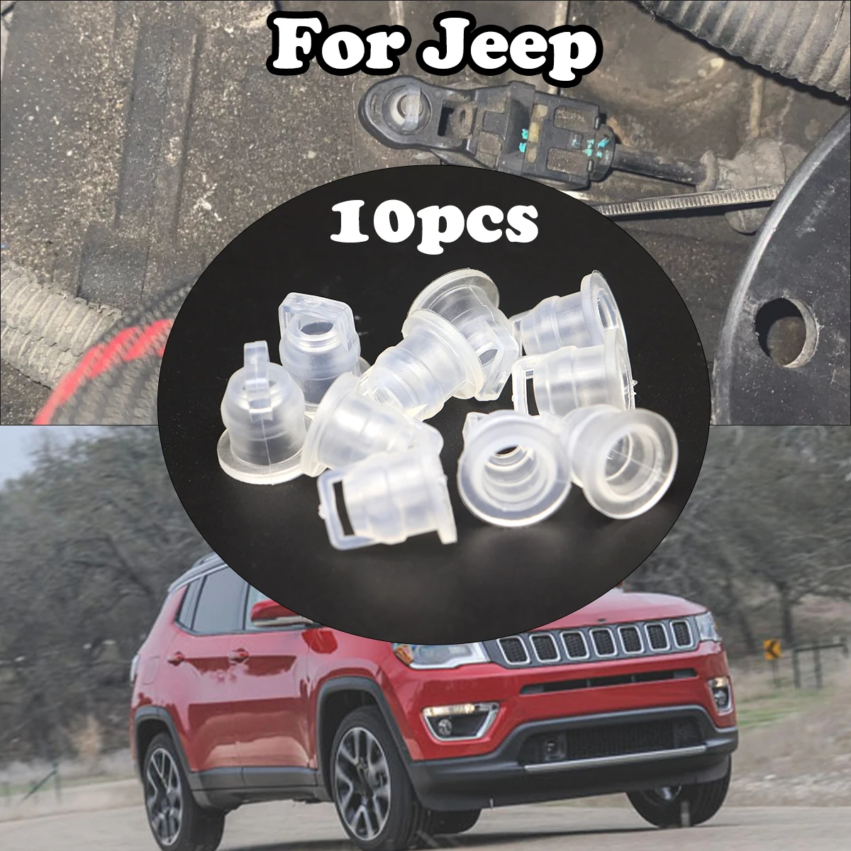 10pcs Gear Shift Cable Bushing Auto Gearbox Line Rubber Sleeve Accessories 68064273AB For Jeep Wrangler liberty Compass Patriot