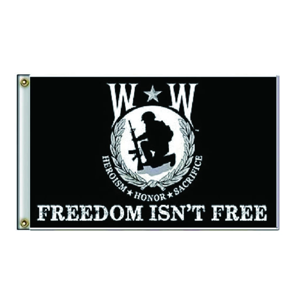 Moon 3x5 Wounded Warrior Freedom Isnt Free Flag 3x5 Heroism Honor Sacrifice Banner - Vivid Color and UV Fade Resistant