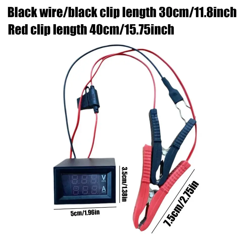 ABS Vehicle Battery Leakage Detector Spring Clip Connection Digital Display Parasitic Draw Detector Replaceable Fuse