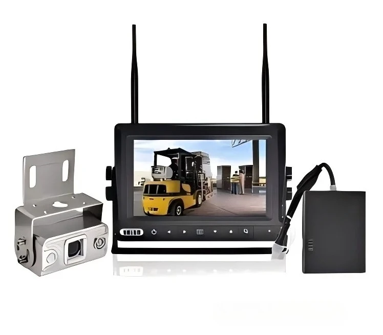 

Камера переднего вида для вилочного погрузчика, 7-дюймовая беспроводная система мониторинга камеры для вилочного погрузчика, защита от столкновений для камеры заднего вида для вилочного погрузчика