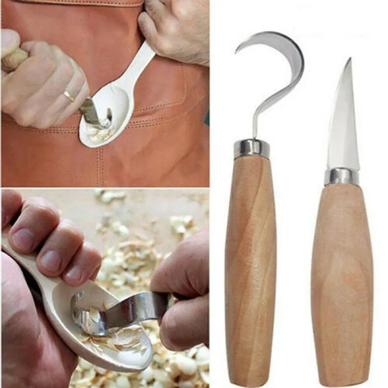 1PCS Chisel Woodworking Cutter Hand Tool Set Wood Carving Knife DIY Peeling Woodcarving Spoon Carving Cutter Stainless Steel