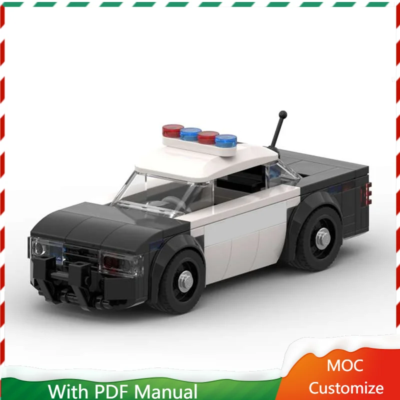 

165 деталей, хит продаж, MOC, городская полицейская модель автомобиля, сделай сам, строительные блоки, техника, креативная сборка, кирпичные игрушки, детский образовательный подарок