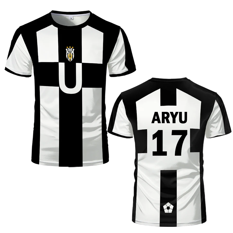 2026 Five Person Football Motiv VL Replika T-Shirt Anime Ubers Blue Lock Vollbedrucktes T-Shirt BAROU Kurzarm Cosplay Uber Herren T-Shirts – Detail 11