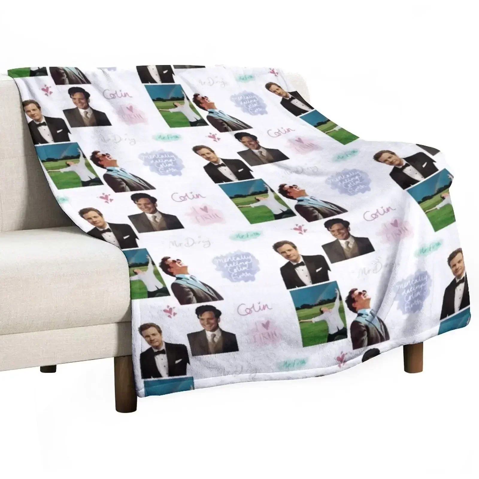 

Colin Firth Set 2 Throw Blanket warm winter bed plaid Blankets