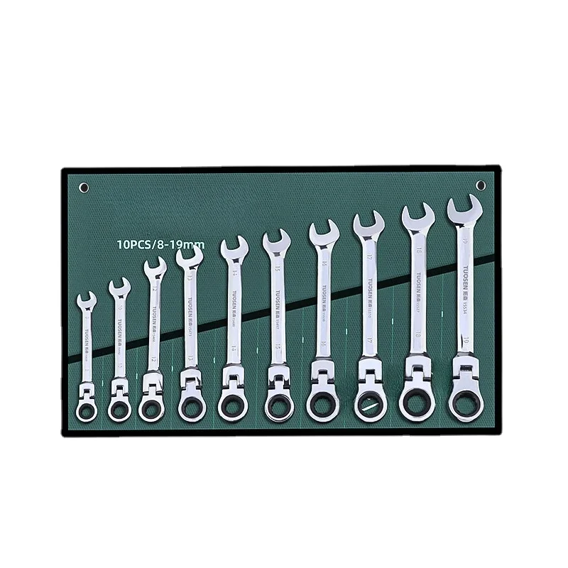 

1set Combination Ratchet Wrench, with Flexible Head, Dual-purpose Ratchet Tool, Ratchet Combination Set. Car Hand Tools