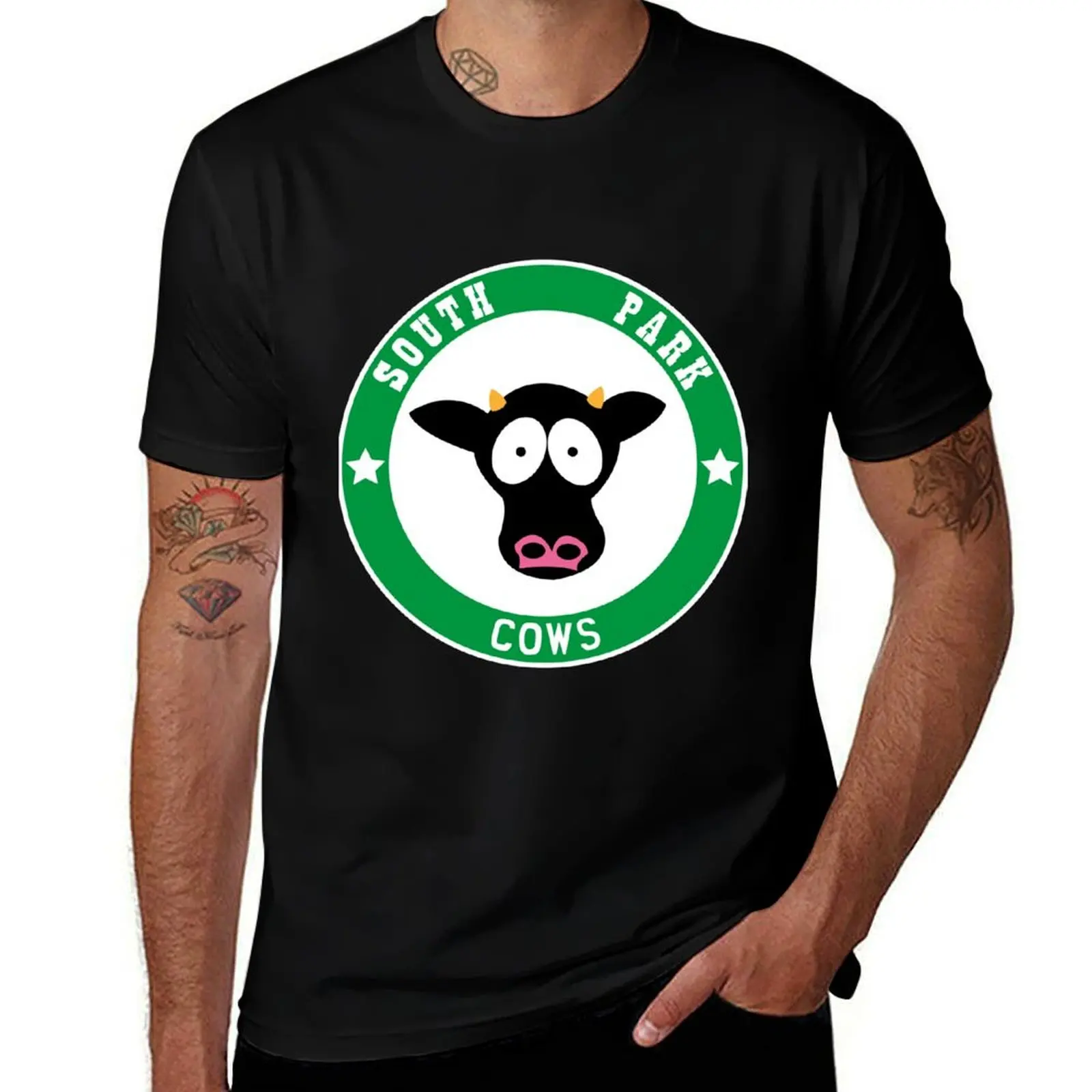South Park Cows T-Shirt Christmas Casual Short Sleeve Top T-Shirt