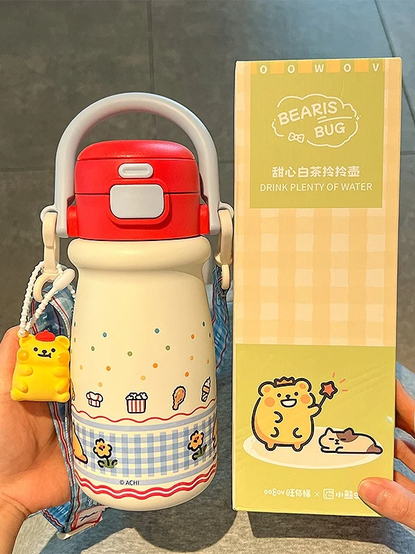 portable-children's-thermal-cup-with-straw-backpack-strap-for-kindergarten-and-school-boys-and-girls-water-bottle-cute-bear-d