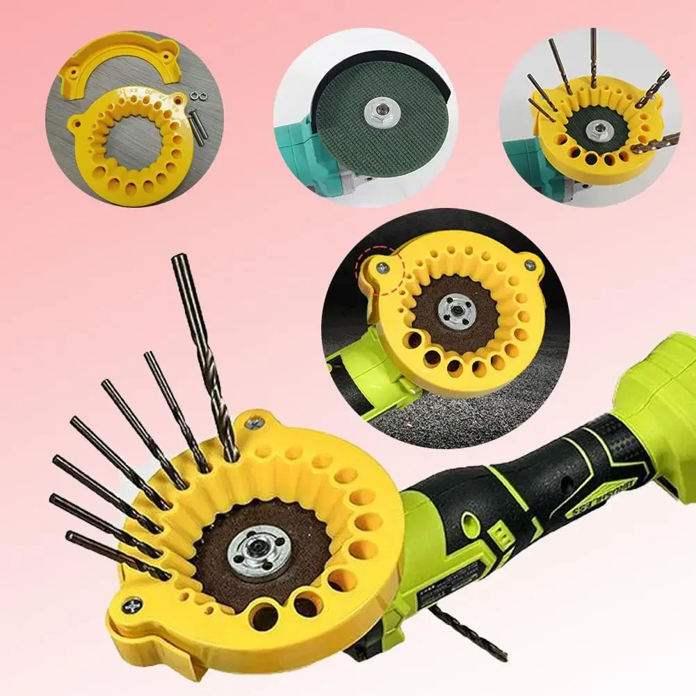 Angle Grinder Drill Bit Sharpener 2-13mm full-size Tool 20-Hole Grinding Disc for Old/Waste Bits Suitable For 100/115mm Grinders