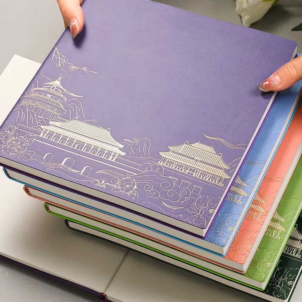 

96-Page Sinicism Painting Notebook Soft PU Leather Professional Sketchbook Smooth Writing Portable Personal Notepad Study