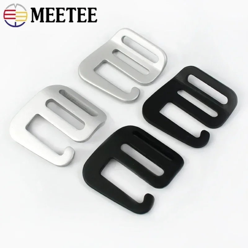 2-10Pcs Meetee Metal G Hook Buckles 20/25mm Triple Sliding Adjustment Buckle Clasp for Bag Backpack Webbing Hardware Accessories