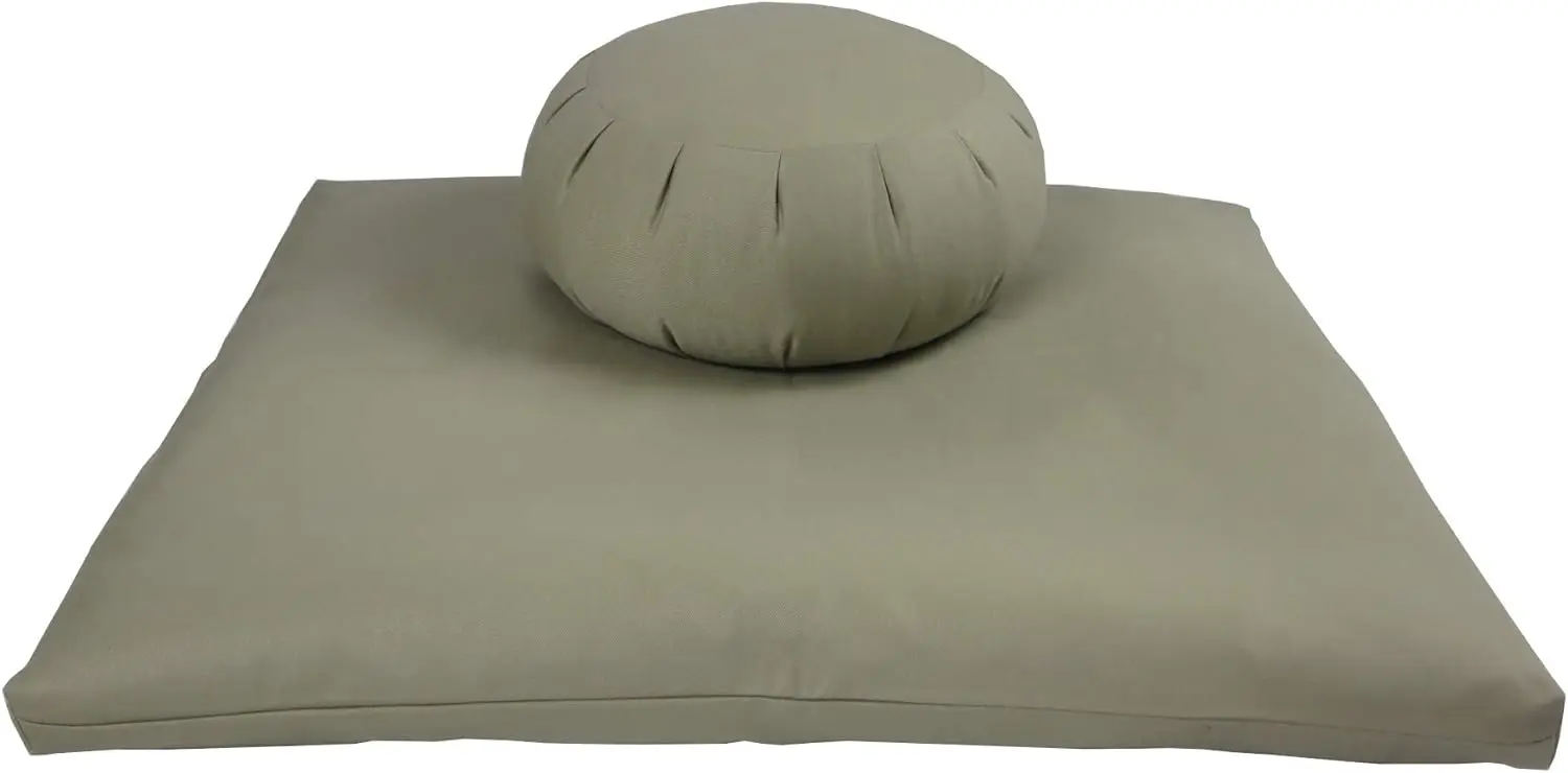 Buckwheat Zafu and Zabuton Meditation Cushion Set (2pc)