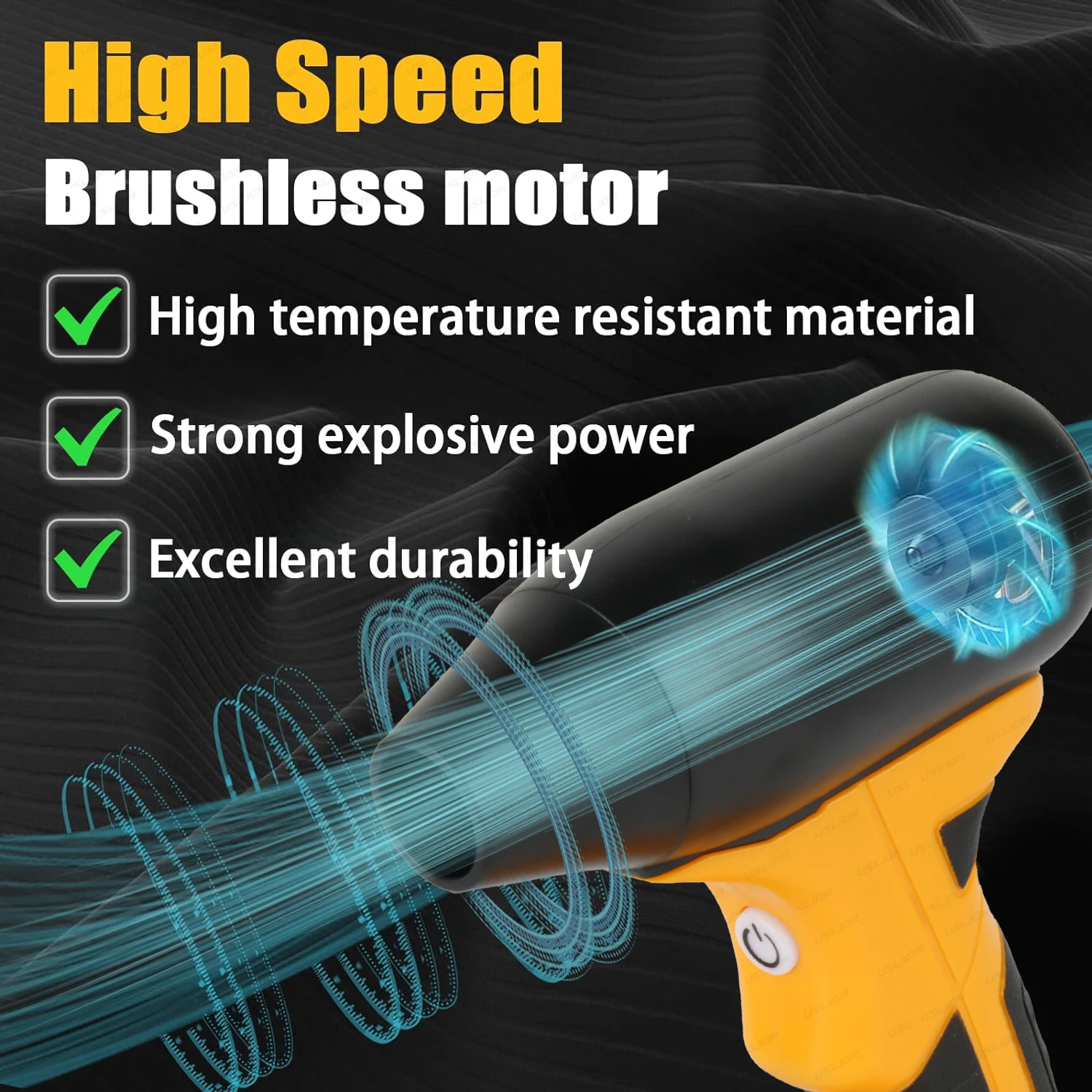 130000RPM Handheld Cordless Air Blower High-power Violent Turbo Jet Fan Portable Car Hair Dryer Cleaning Air Gun Storm Turbo Fan