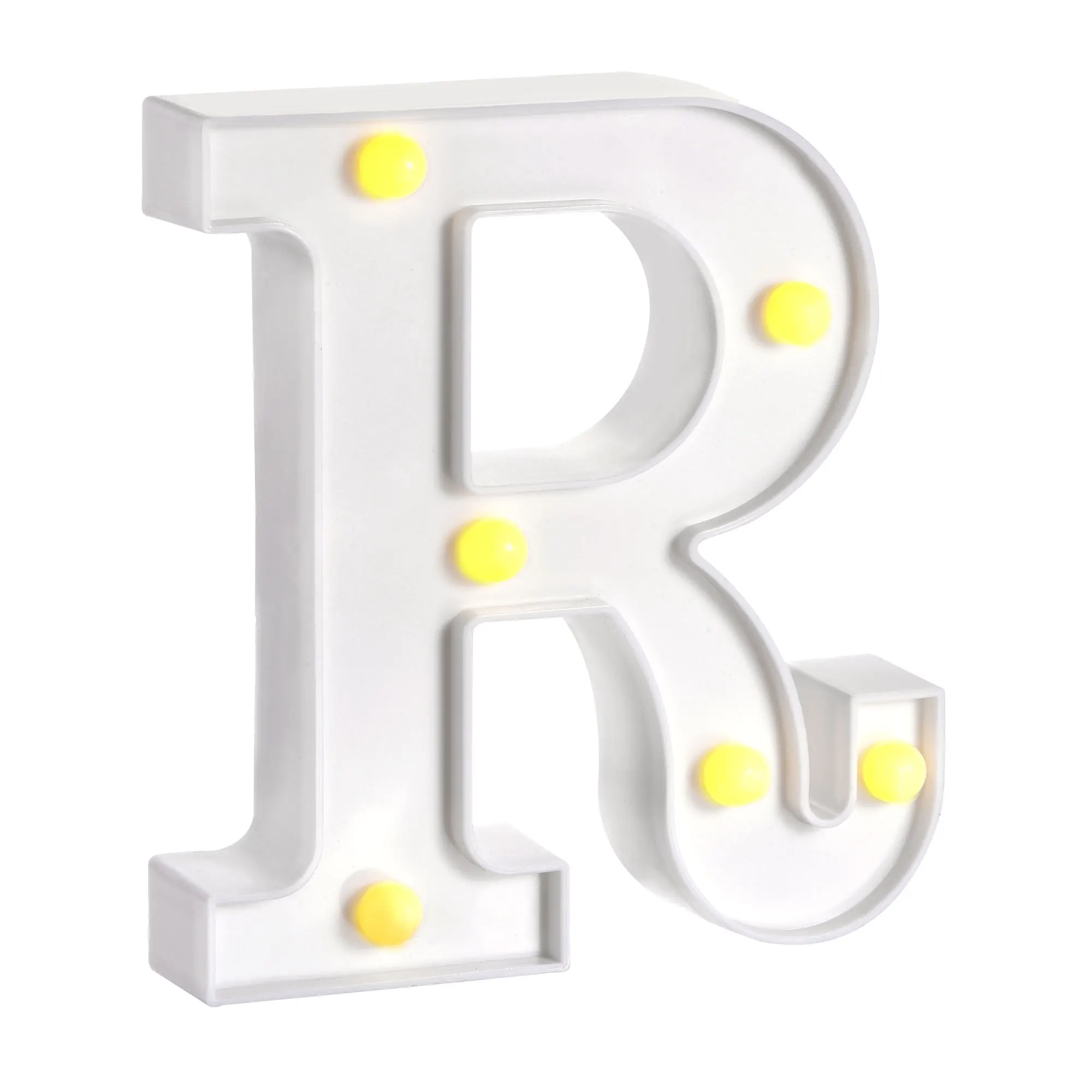 

uxcell LED Letter Lights Battery Powered for Night Light Wedding Birthday Party (White, Letter R)