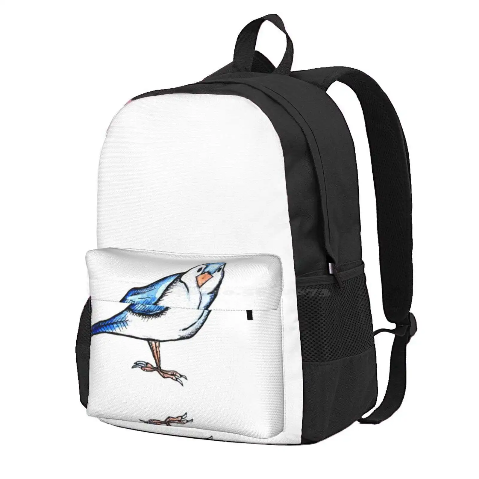 

Little Blue Bird Watercolor Sticker Hot Sale Schoolbag Backpack Fashion Bags Birdie Light Blue Watercolor