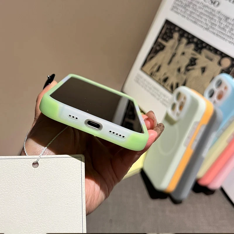 Liquid Silicone Candy Color Jelly Phone Case For iPhone 18 17 16 13 15 14  Pro Max 17 Air Wireless Charging For Magsafe Cover view 6