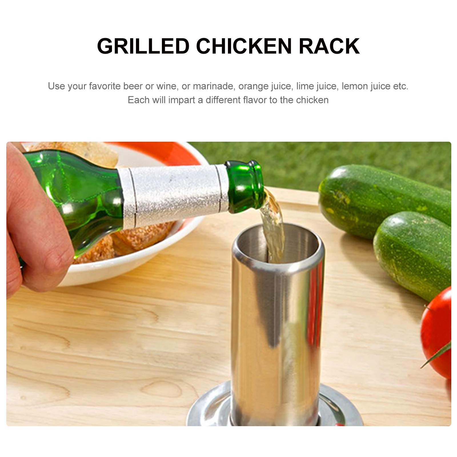 

Stainless Steel Roast Chicken Rack Heavy Duty Grilled Chicken Stand For Can Roaster Tool Grilling Supplies