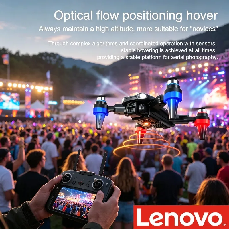 

5G GPS, Brushless Motor, HD Dual Camera Photography, Lenovo M9 4K Professional Foldable Quadcopter Drone, RC Hovering Drones Toy