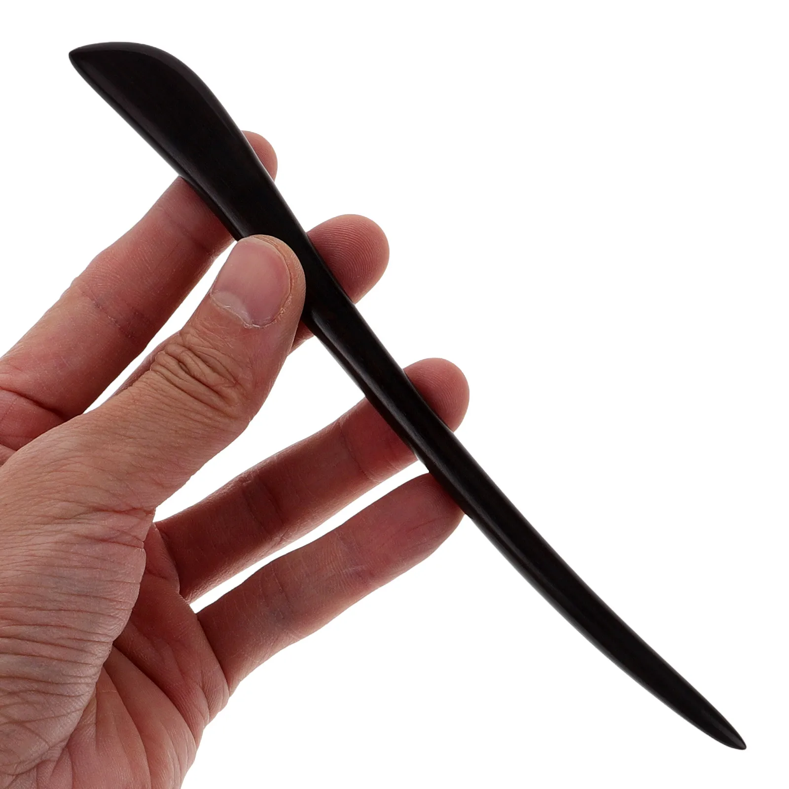 

2pcs Ebony Hairpin Wood Finish Oriental Hair Fork Styling Tool for Wedding Party Date Bridesmaid Hanfu Accessory Black