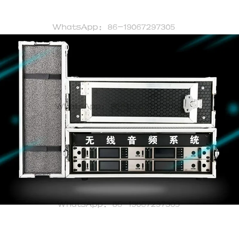 Multifunctional wireless microphone with door slot, air box, fanny pack, head wear, and little bee microphone can be used.