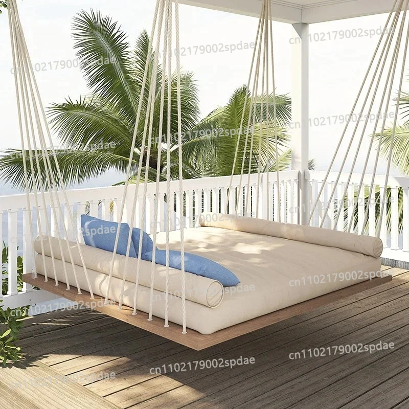 Outdoor Garden Hammocks Balcony Hanging Basket Outdoor Furniture Solid Wood Single and Double Swings Indoor Cradle Chair Hammock