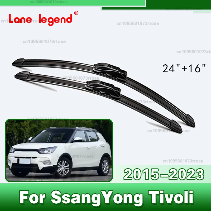 

For SsangYong Tivoli 2015 - 2023 2022 LHD 24"+16" Car Accessories Car Wiper Blades Front Window Windshield Rubber Refill Wiper