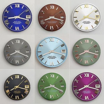 28.5mm nh35 dial romano s dial modificado para nh35/nh36 movimento automático acessórios de relógio