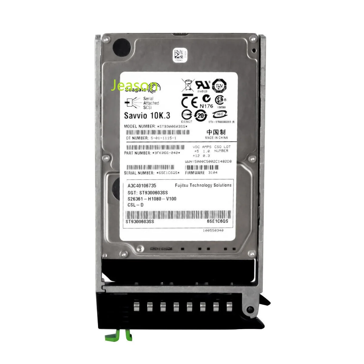 

Для Fujitsu A3C40106735 300GB 10K 16MB SAS-2 2,5 "ST9300603SS