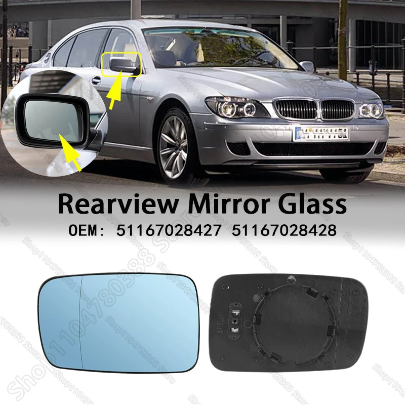 For 2000-2008 (E46 E65 E66 E67) BMW 3/7 Series 325Ci 330Ci Coupe 745i 750i 760i Wide Angle Mirror Glass 51167028427 51167028428