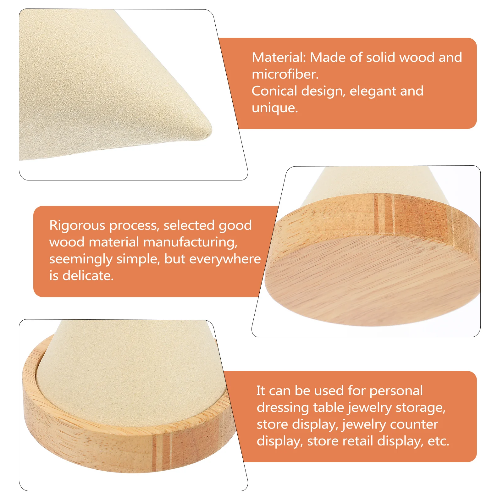 

Solid Wood Watch and Jewelry Display Stand Bracelet Holder Retail Store Organizer Cone Watch Display Cone Jewelry Organizer