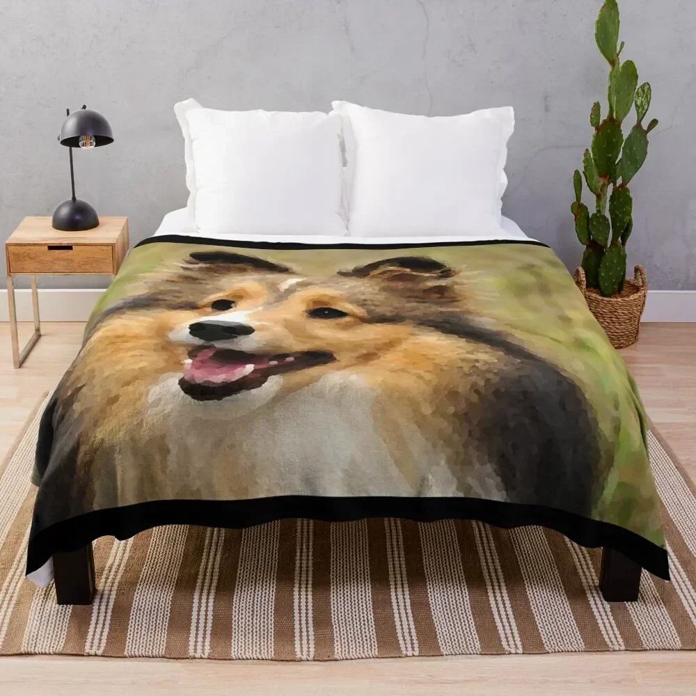 

Sheltie in the Nature Throw Blanket Soft Breathable Blanket for Night Sleeping