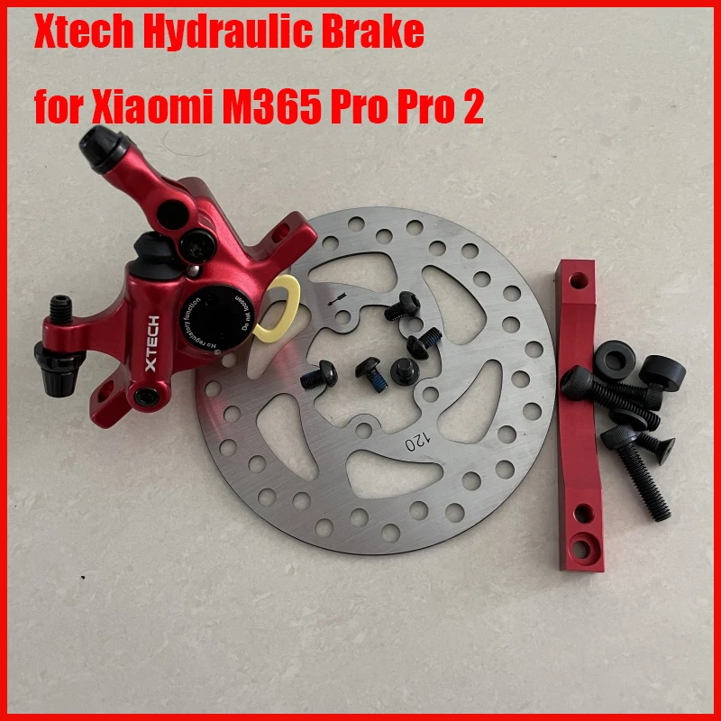 Xtech Hydraulic Brake Set For Xiaomi M365 Pro Pro  2 Electric Scooter 120MM Brake Disc Piston Adapter Kit Accessories Mi Parts